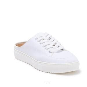 Susina White Leatherette Brynlee Closed Toe Slide-In Casual Mule Sneakers 9